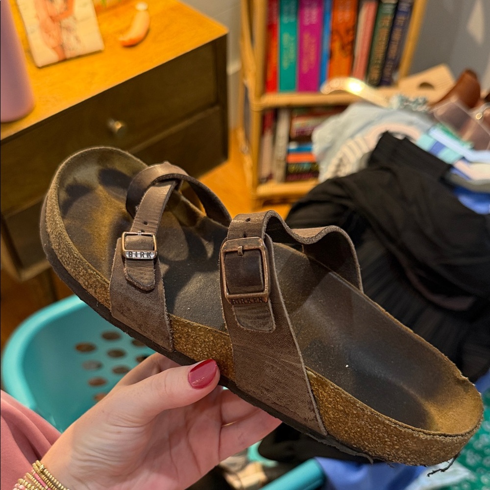 Birkenstock Dark Brown Sandals with Buckles